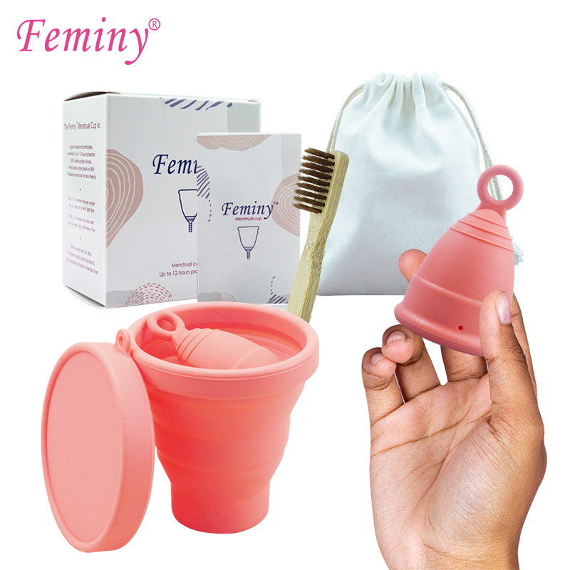 Menstrual Cup Silicone - Сертифицированная гипоаллергенная менструальная чаша со стерилизатором,