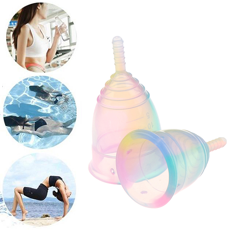Menstrual Cup Silicone - Портативная менструальная чаша из силикона, герметичная,